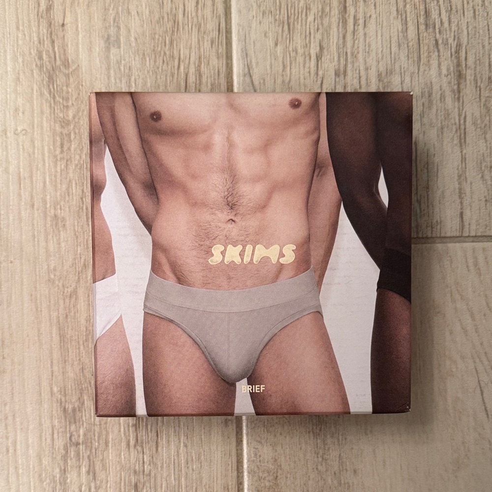 SKIMS Men's Briefs - White (Slate)